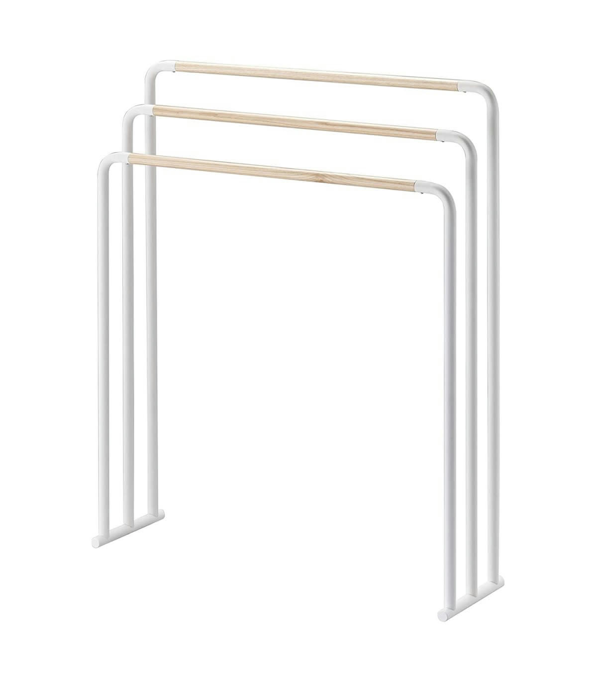 - Porte serviettes en métal 3 barres - Blanc