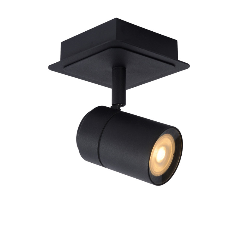 Spot LED pour salle de bain Lennert noir dimmable GU10 5 W LUCIDE