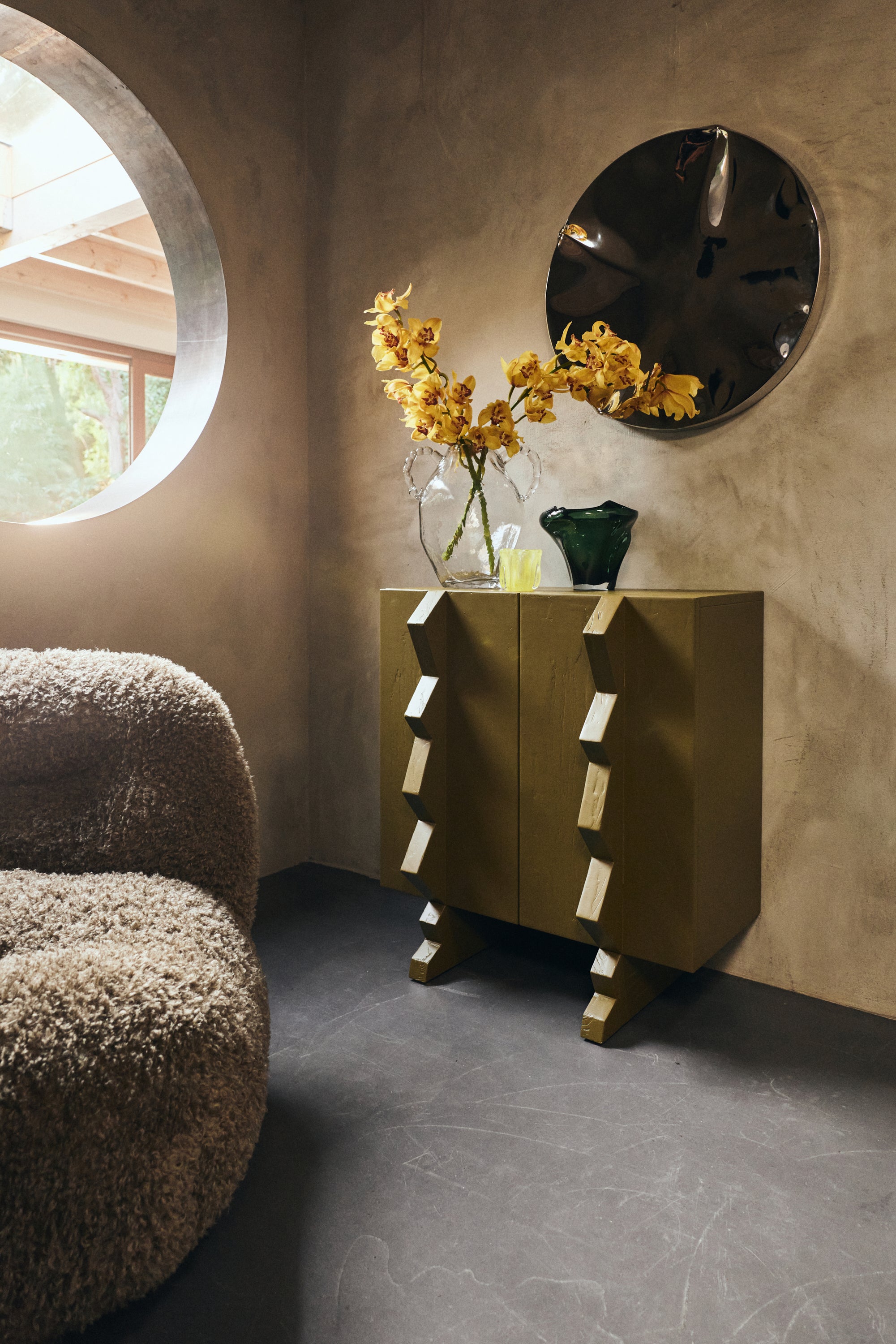 HKliving Forma Opbergkast - Olive Green