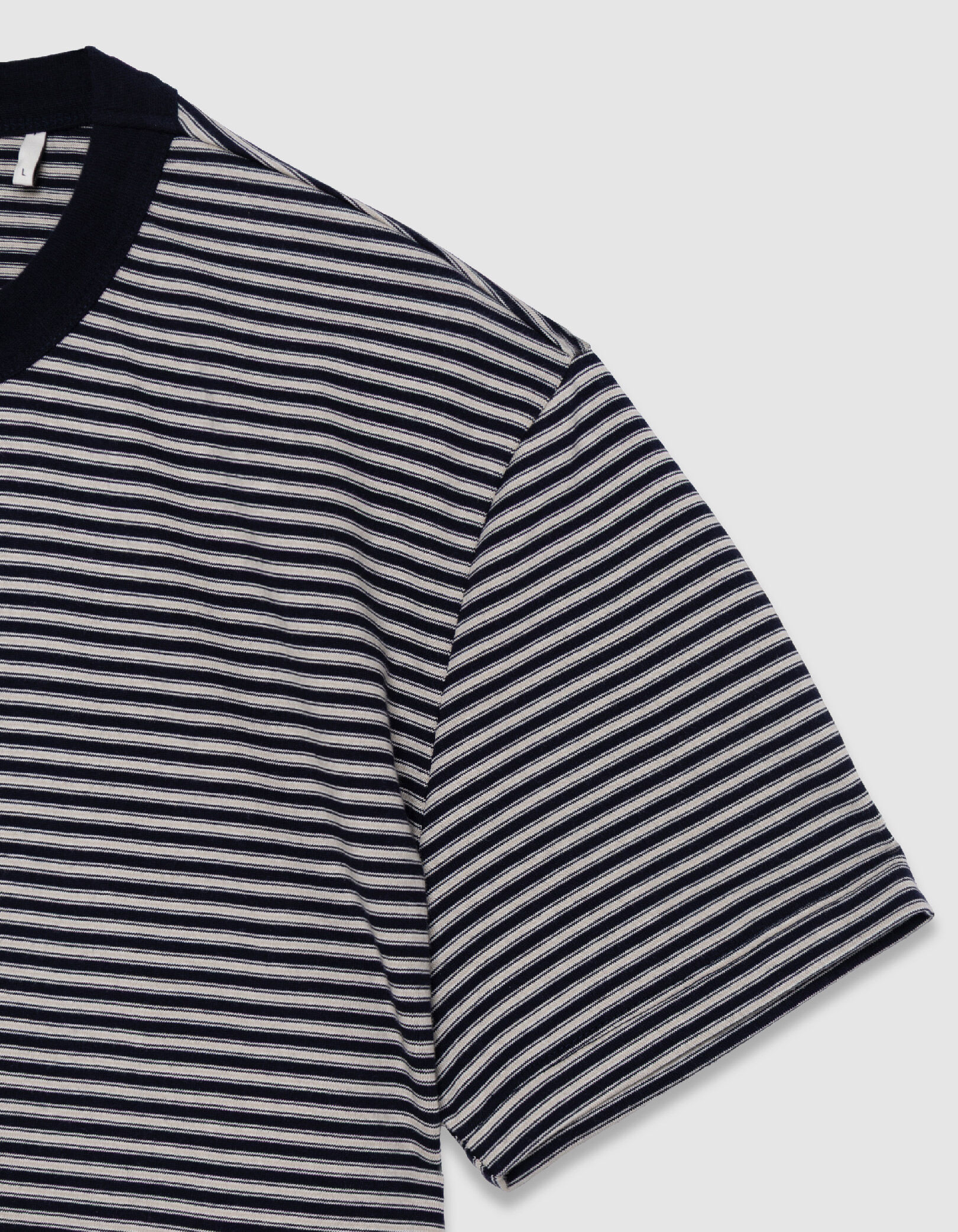 T-shirt manches courtes marine coton bio rayé Homme