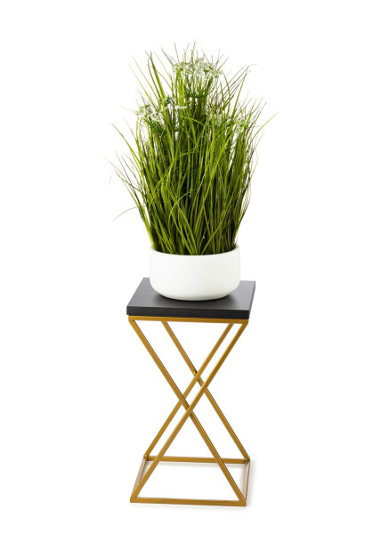 Kwietnik stojący 40 cm blat czarny metal GLAMOUR