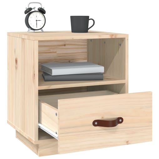 NNEVL Bedside Cabinets 2 pcs 40x34x45 cm Solid Wood Pine