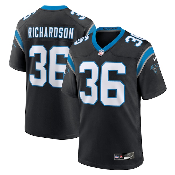 Demani Richardson Carolina Panthers Nike Team Game Jersey -  Black