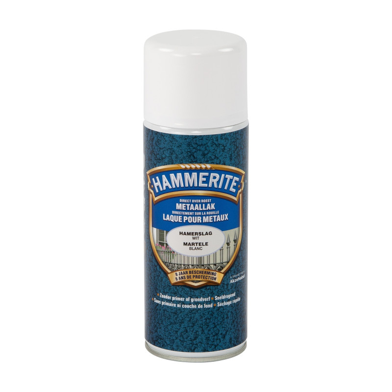 Laque antirouille pour métaux martelés blanche 0,4 L HAMMERITE