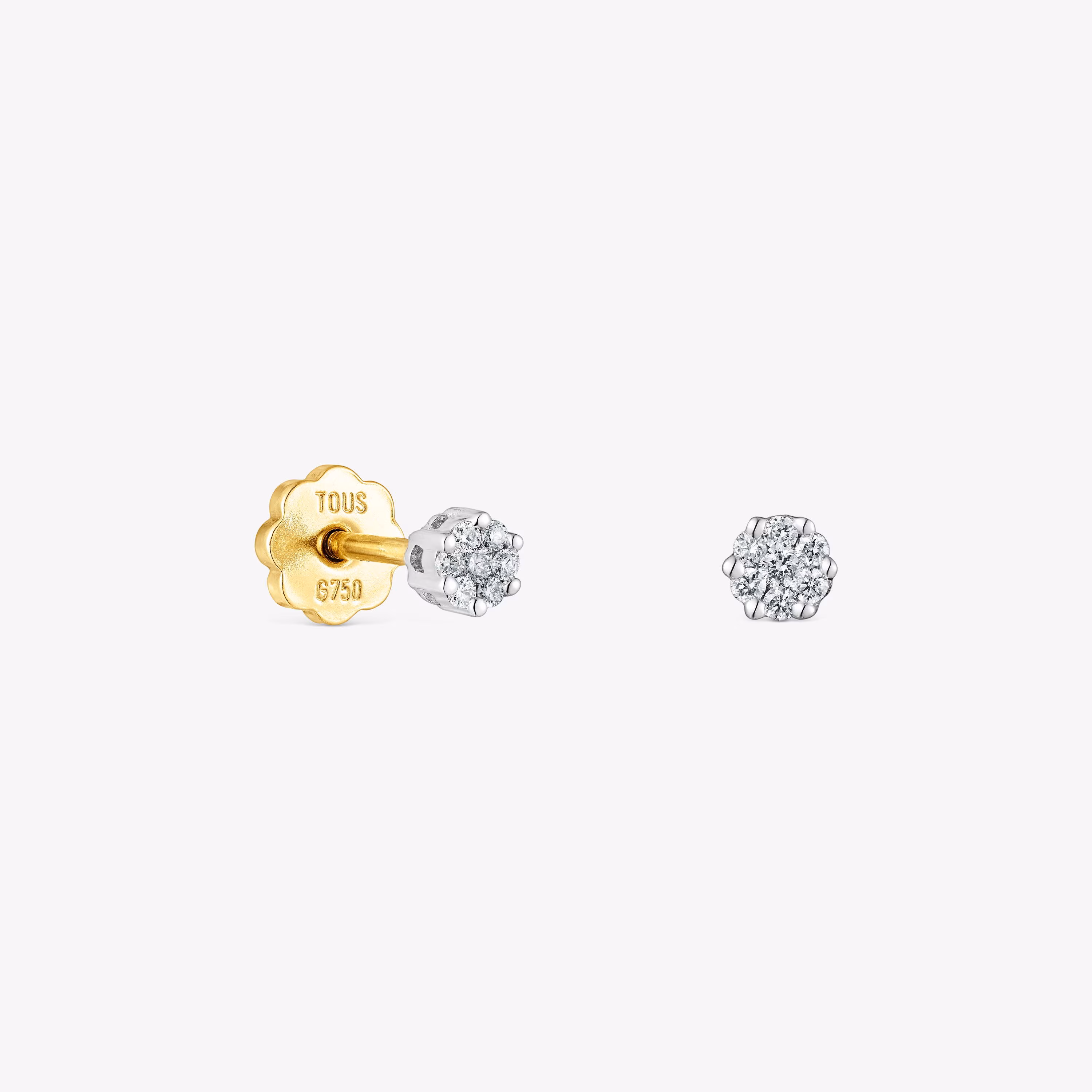 Pendientes de oro blanco y diamantes 0,08ct TOUS Diamonds