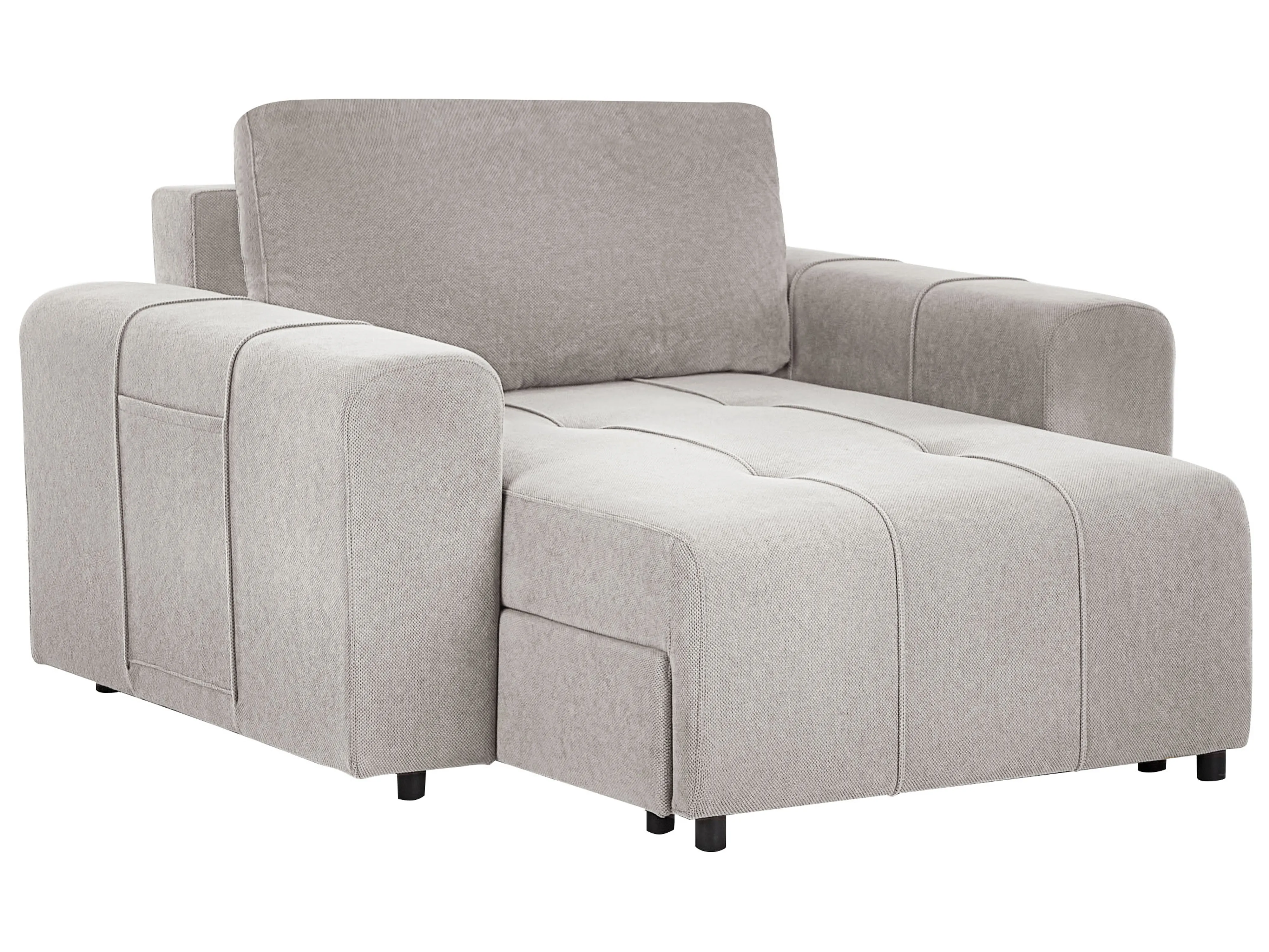 Chaise Longue INNVIK Fabric Light Grey