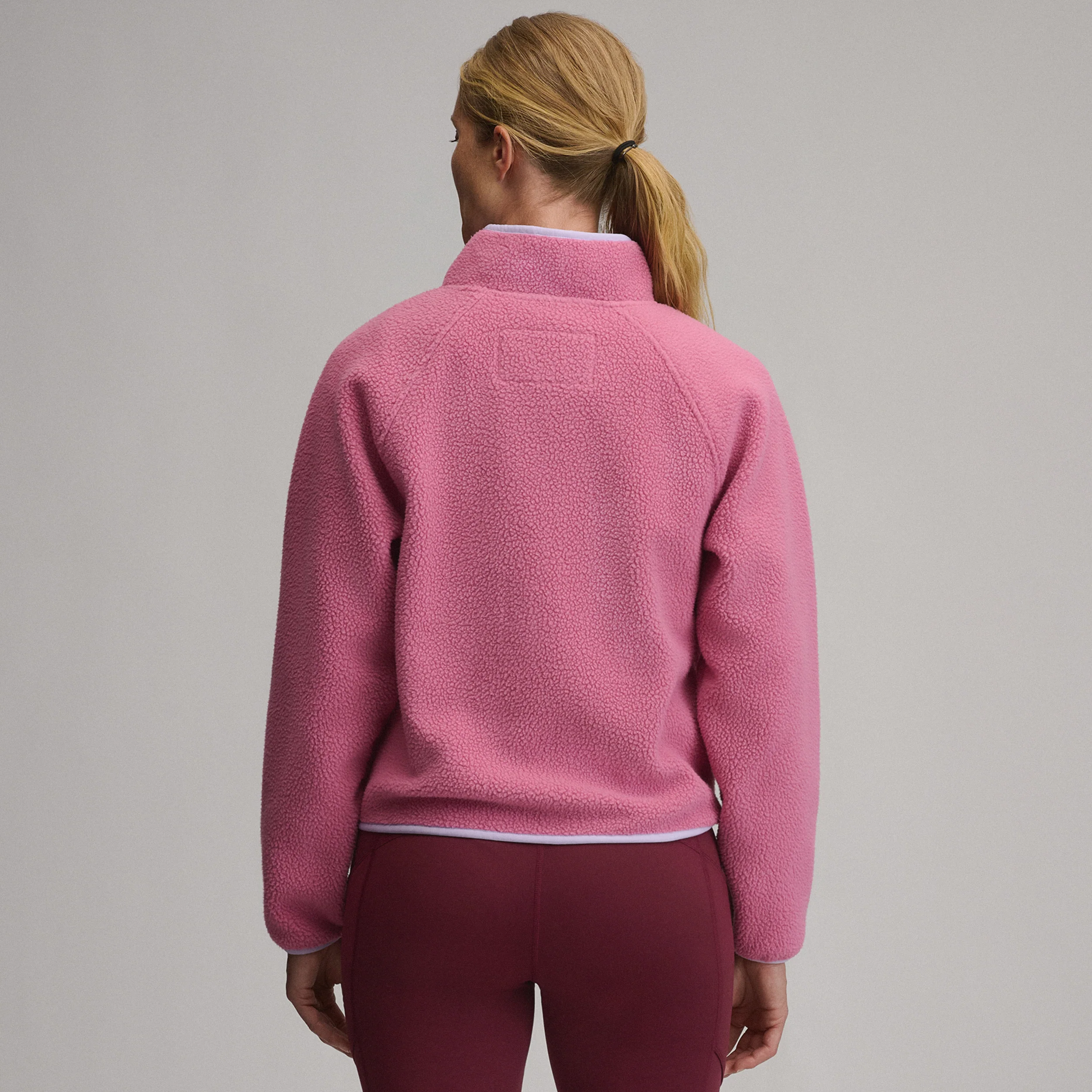 Women's Plush Fleece Snap-Mock Pullover