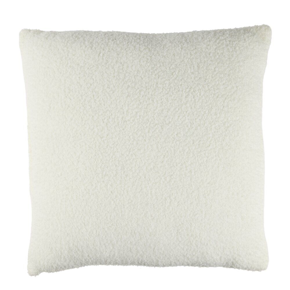 Coussin carré bouclette blanc 45x45cm
