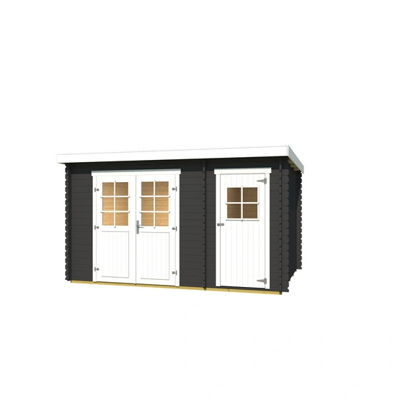 Gartenhaus »254«, Holz, BxHxT: 390 x 222 x 246 cm (Außenmaße inkl. Dachüberstand)