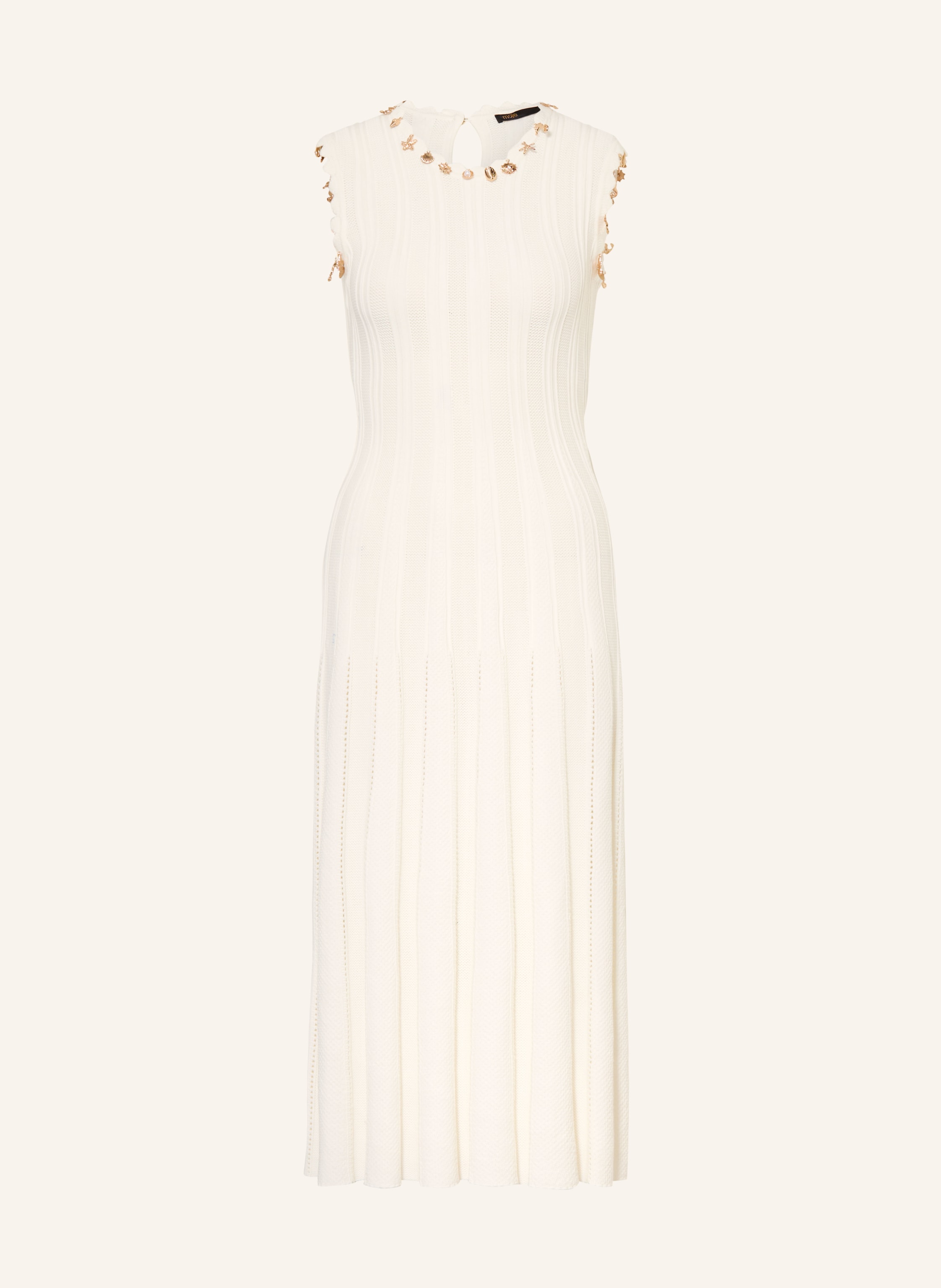 maje Strickkleid mit Schmuckperlen