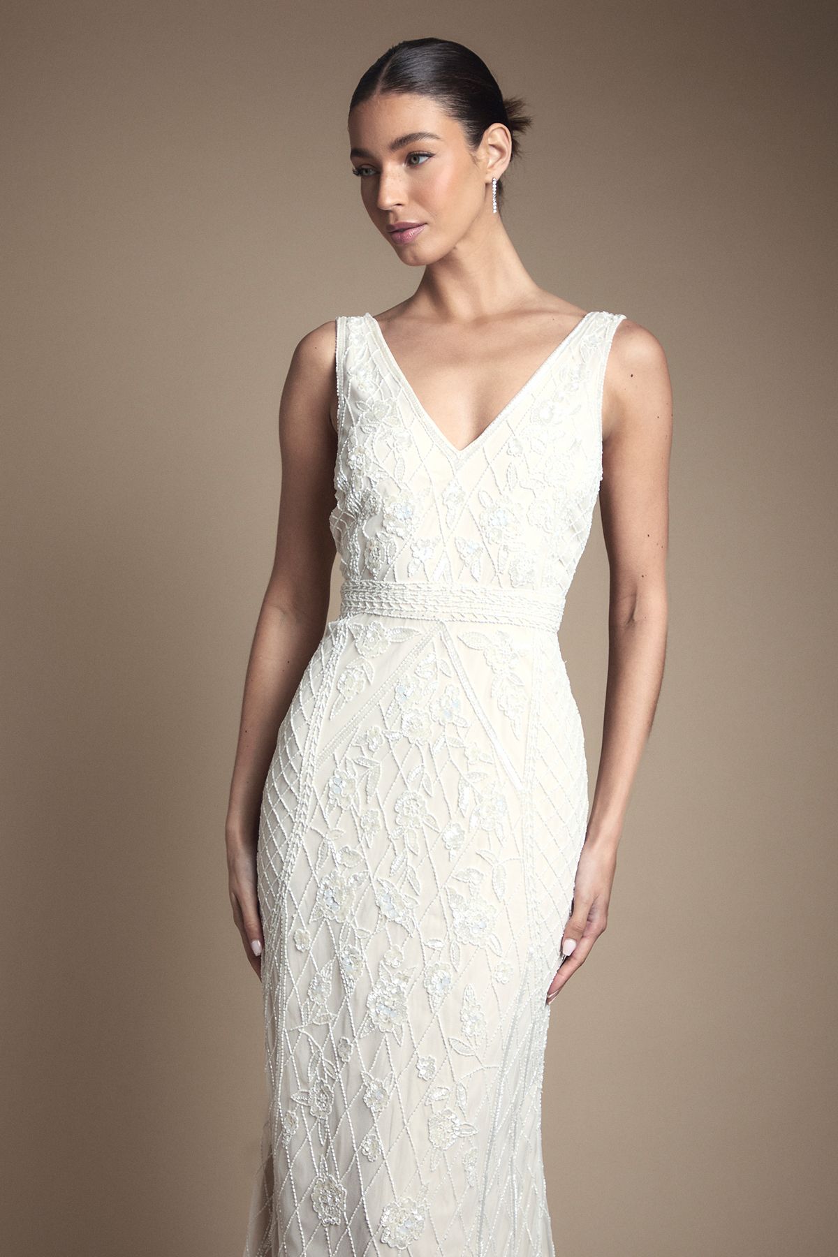 Coast Coast Honoured Plunge Floral Vintage Embellished Wedding Dress