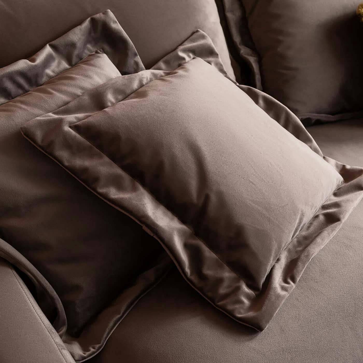 LULLABY - Canapé 4/5 places en velours taupe