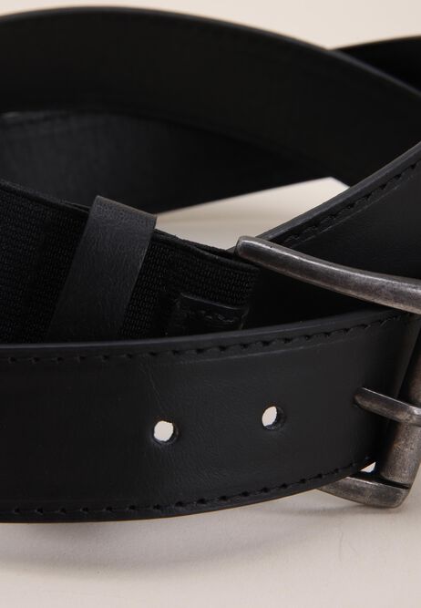 Mens Black Comfort Belt