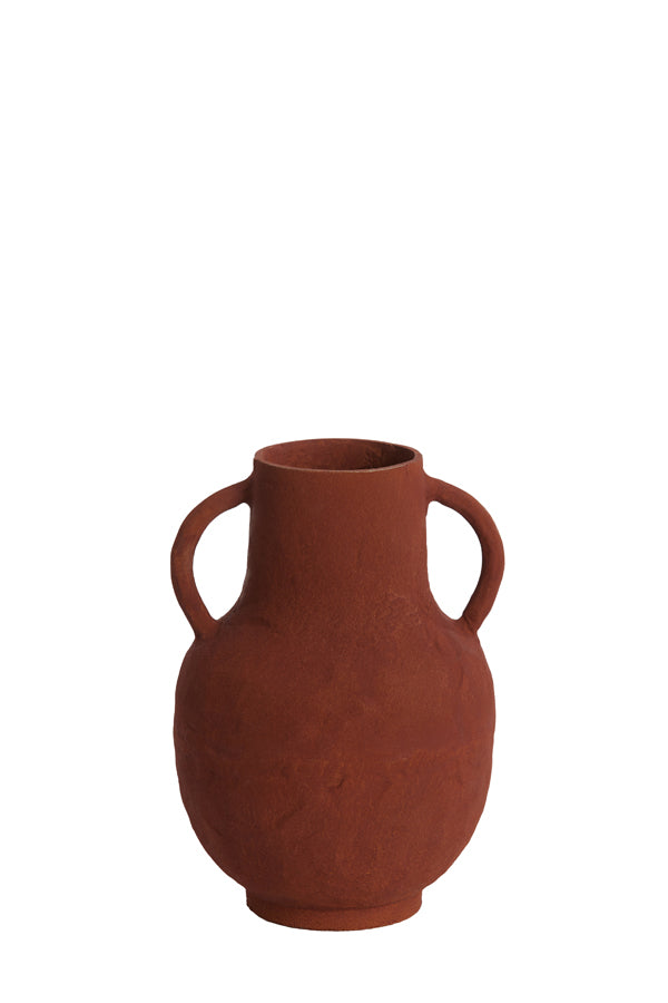 Light & Living Light&living Vaas deco Ø18,5x26 cm SARMANO steenrood