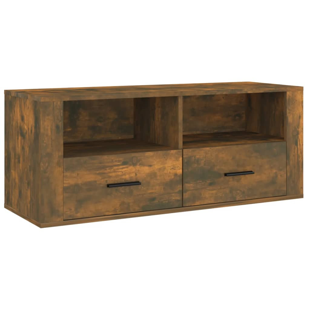 Szafka Pod Telewizor Półka Stolik RTV Brązowy 100x35x40 cm