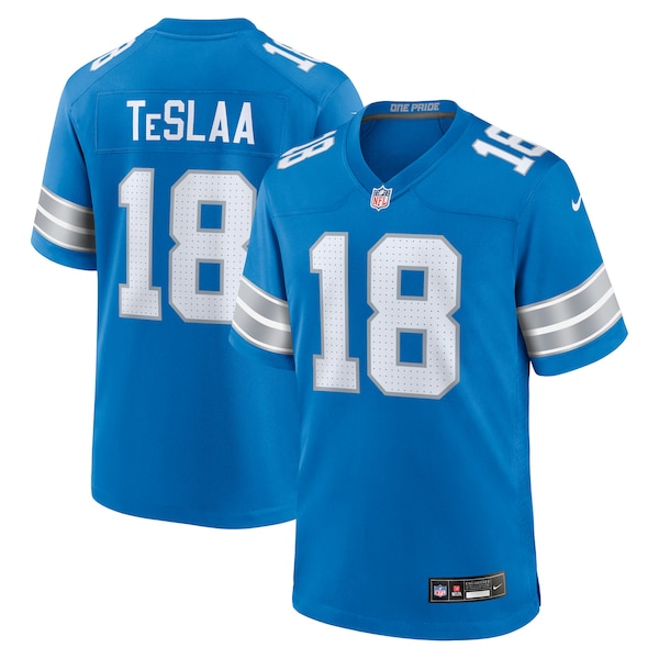 Isaac TeSlaa Detroit Lions Nike Game Player Jersey - Blue/Black