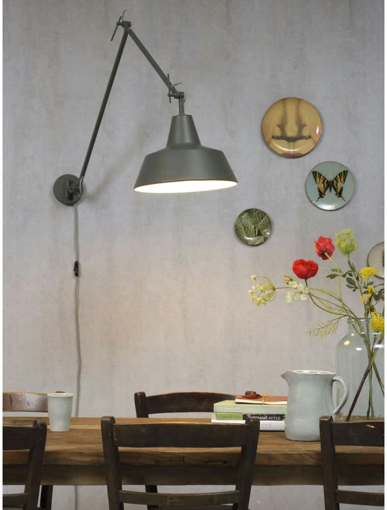 CHICAGO - Applique murale pivotante verte H80cm