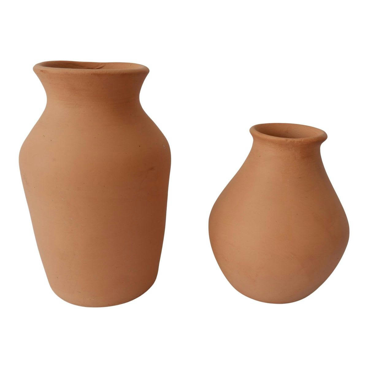 - Set de 2 vases en terre cuite
