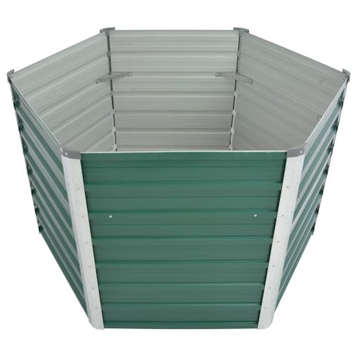 NNEVL Garden Raised Bed Galvanised Steel 129x129x77 cm Green