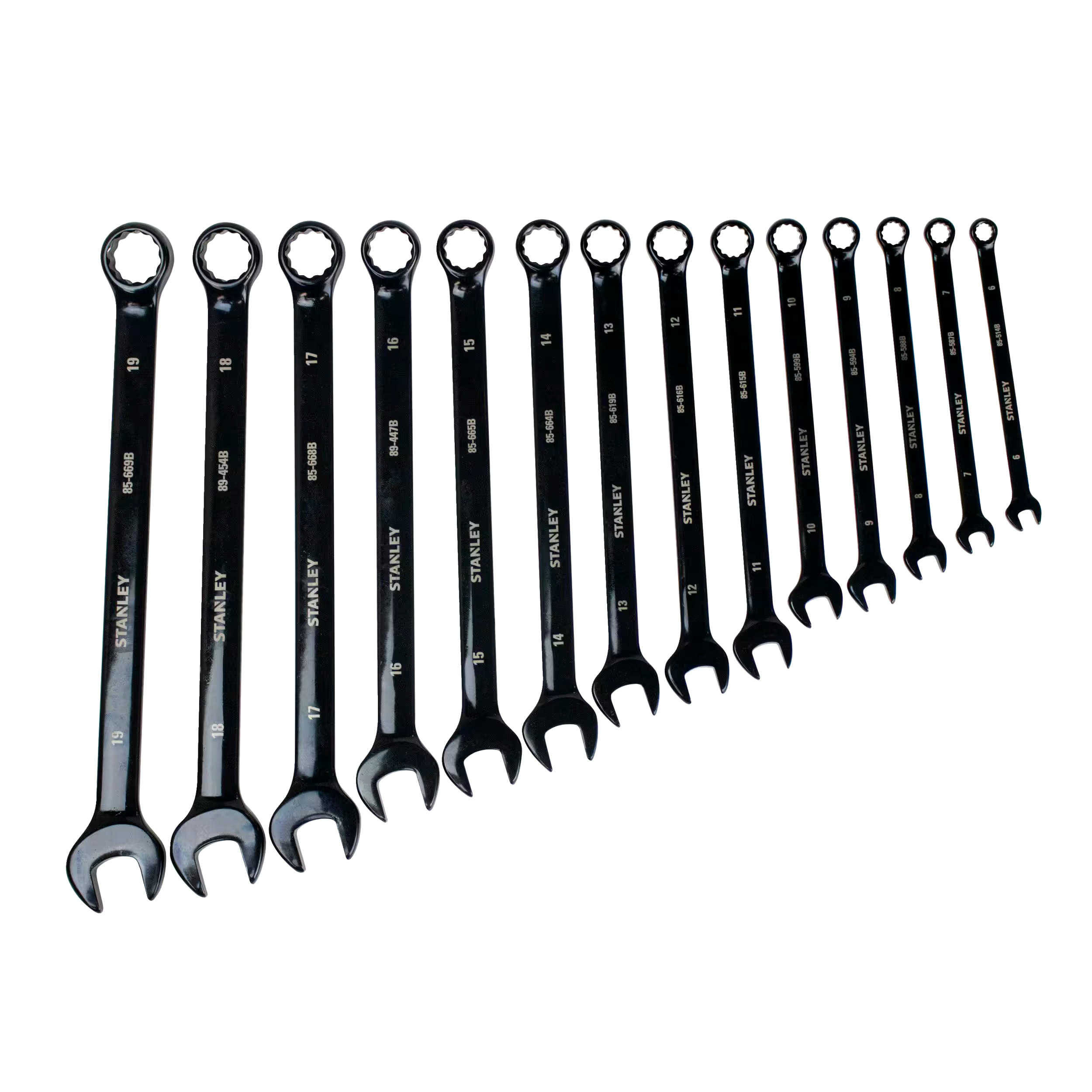 Stanley Professional Grade Black Chrome Wrench Set, 14-pc, Metric