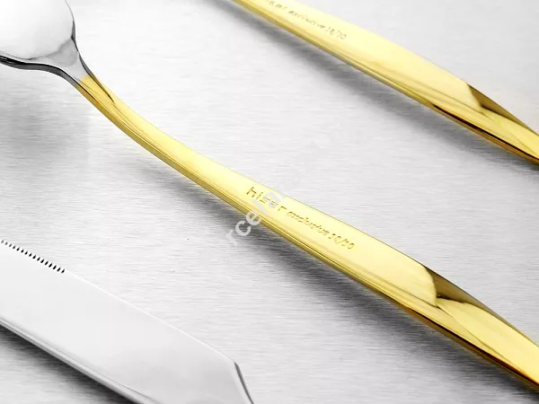 Komplet sztućców 24 cz. na 6 osób Hisar - Mercury Gold (4.0/3.0mm) złocone