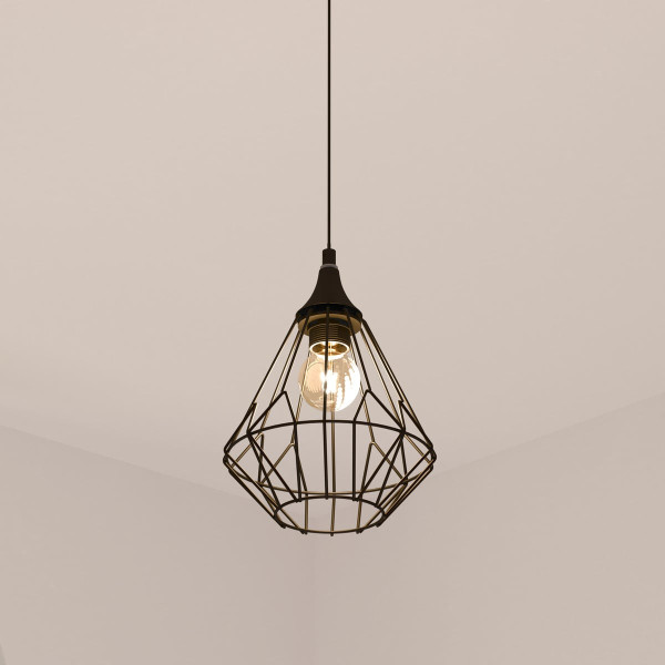 LAMPA WISZĄCA Flave czarna styl industrialny METALOWA