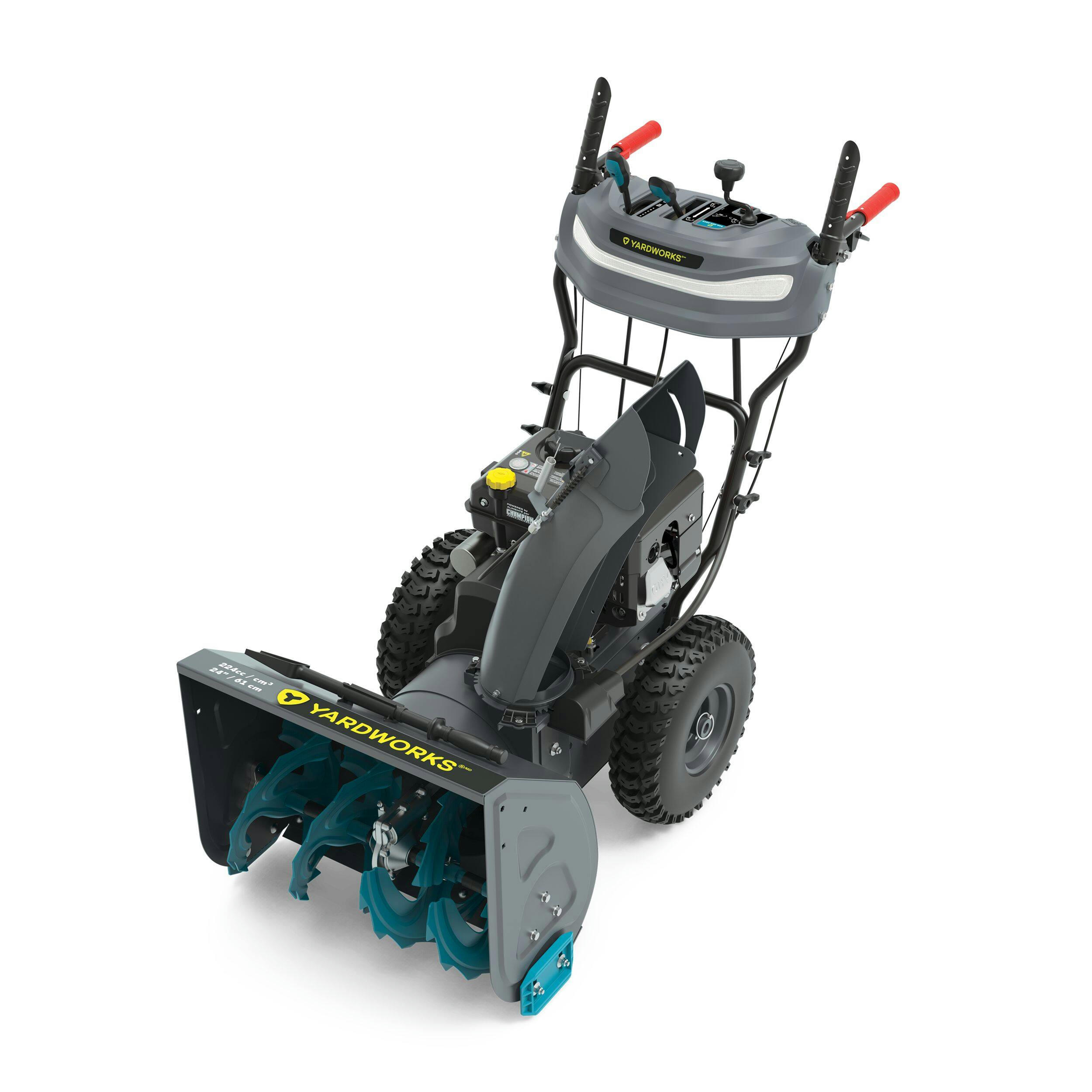 Yardworks 224cc 2-Stage Snowblower with Power Steering, 24-in