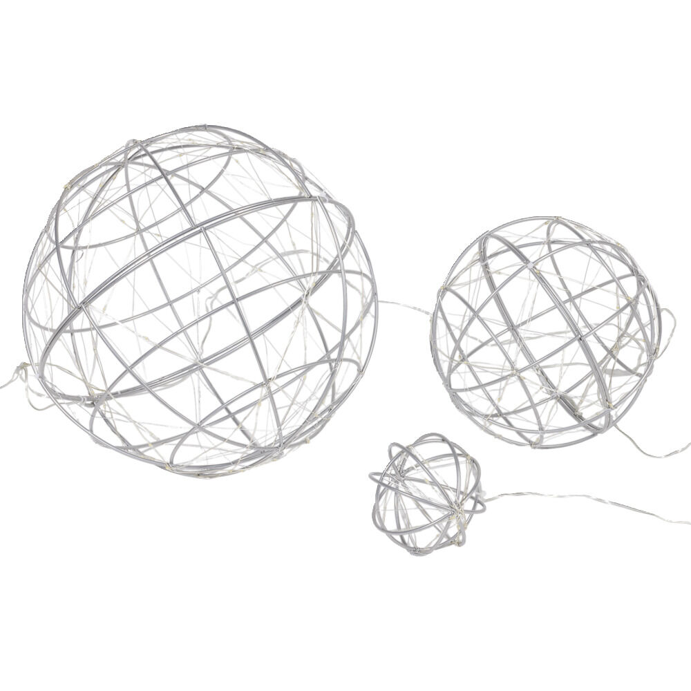 Boule de No&euml;l 100 LED blanc chaud x3