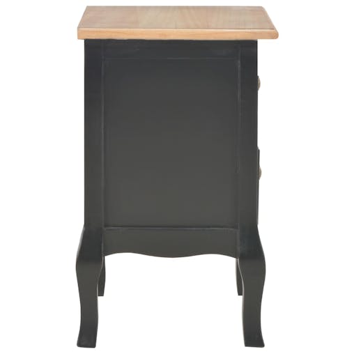 NNEVL Bedside Cabinets 2 pcs Black 35x30x49 cm MDF