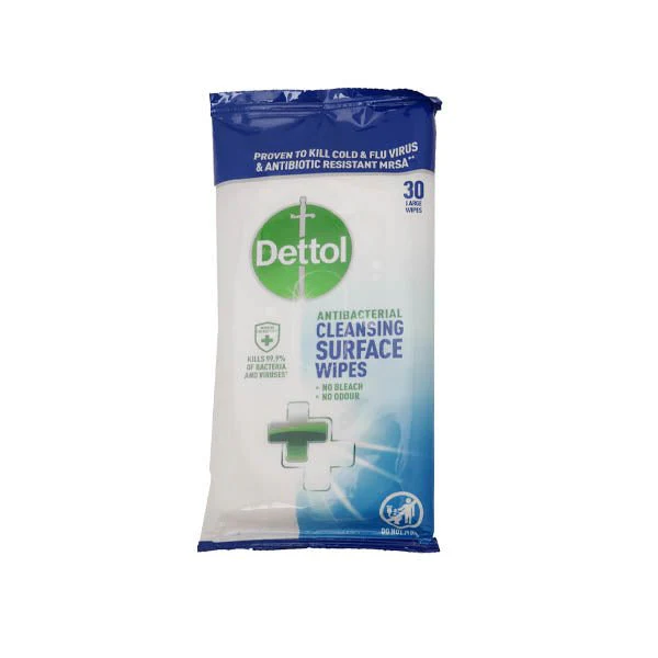 Dettol Anti Bac Surface Large Wipes 30s
