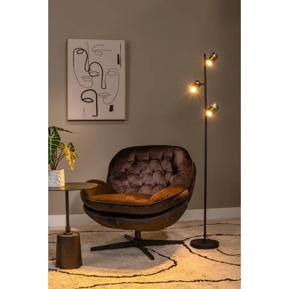 Lucide UPTON Vloerlamp - Fum&eacute;