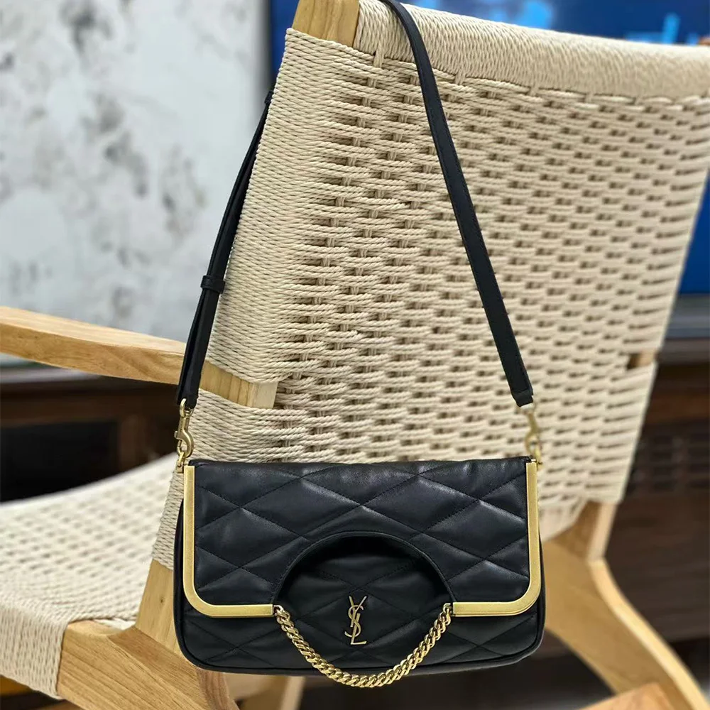 Saint Laurent 87 Sheepskin Metal Flap Bag