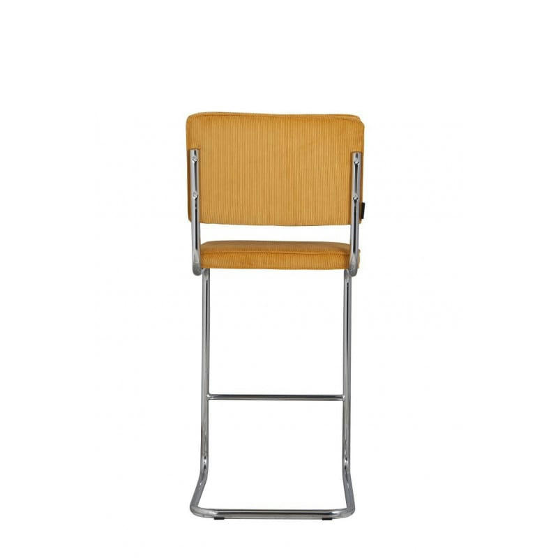 RIDGE RIB - Tabouret design en tissu jaune