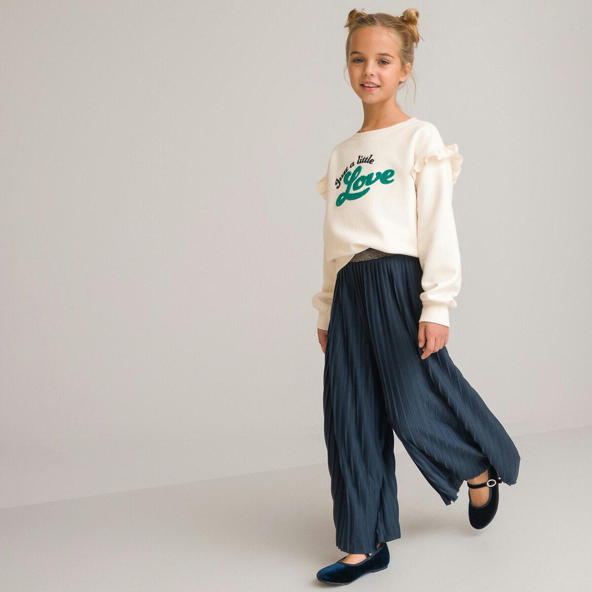 Pantalon large plissé