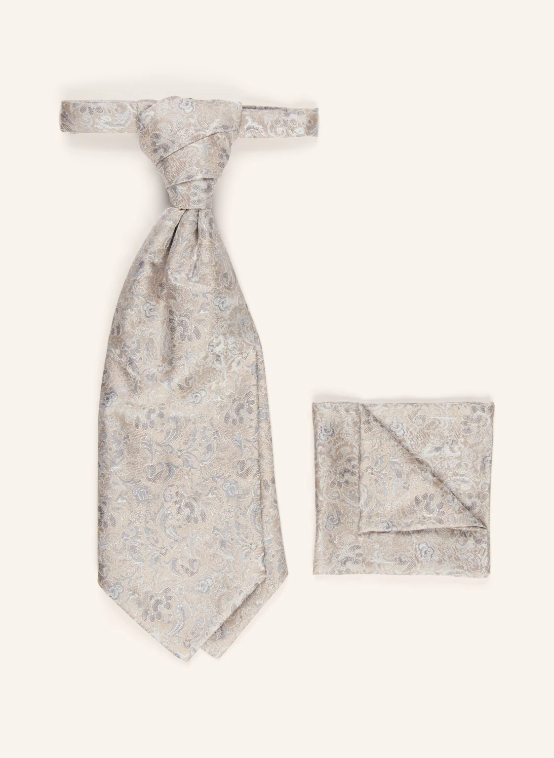 WILVORST Set: Plastron und Einstecktuch