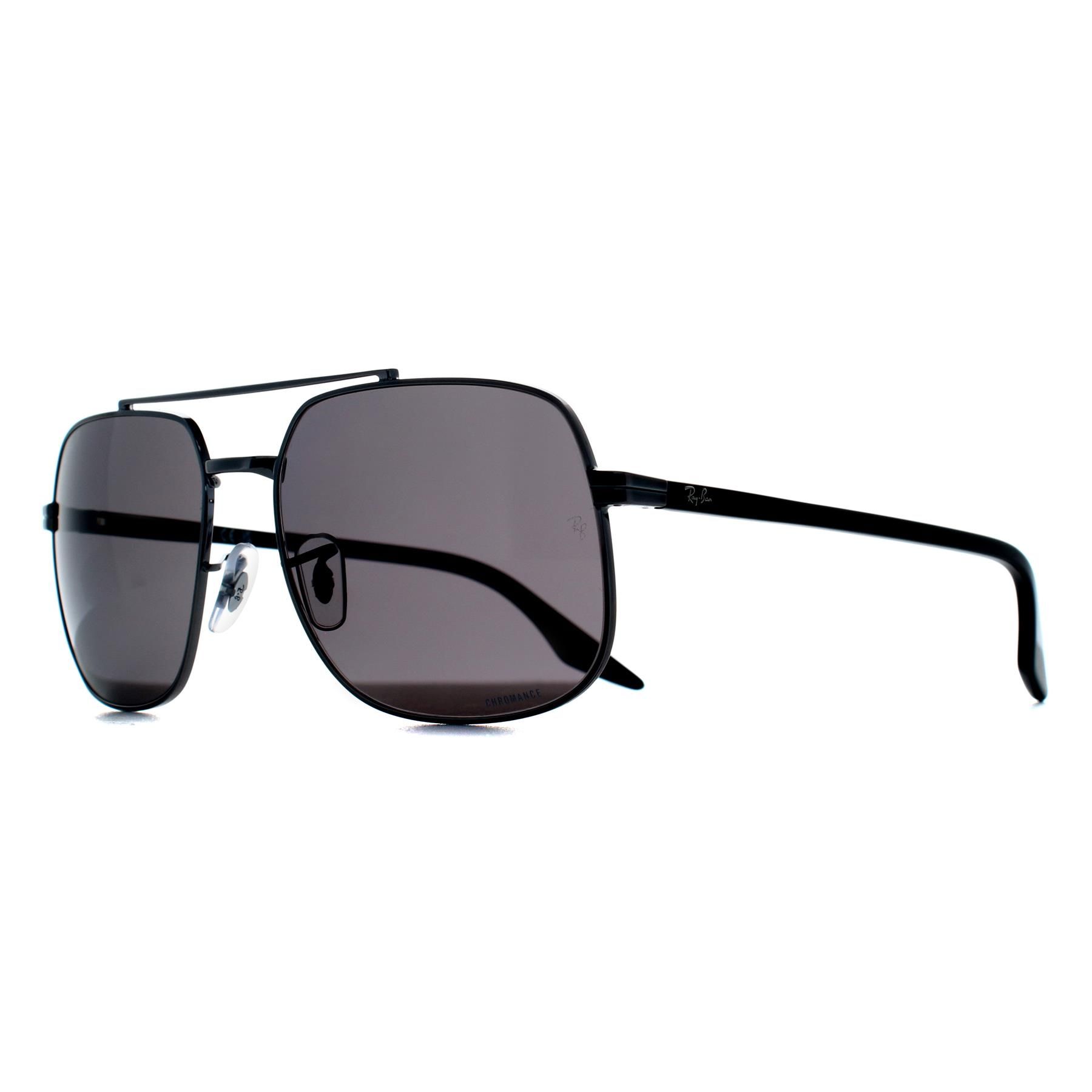 Ray-Ban Aviator Gunmetal Dark Grey Chromance Polarized RB3699