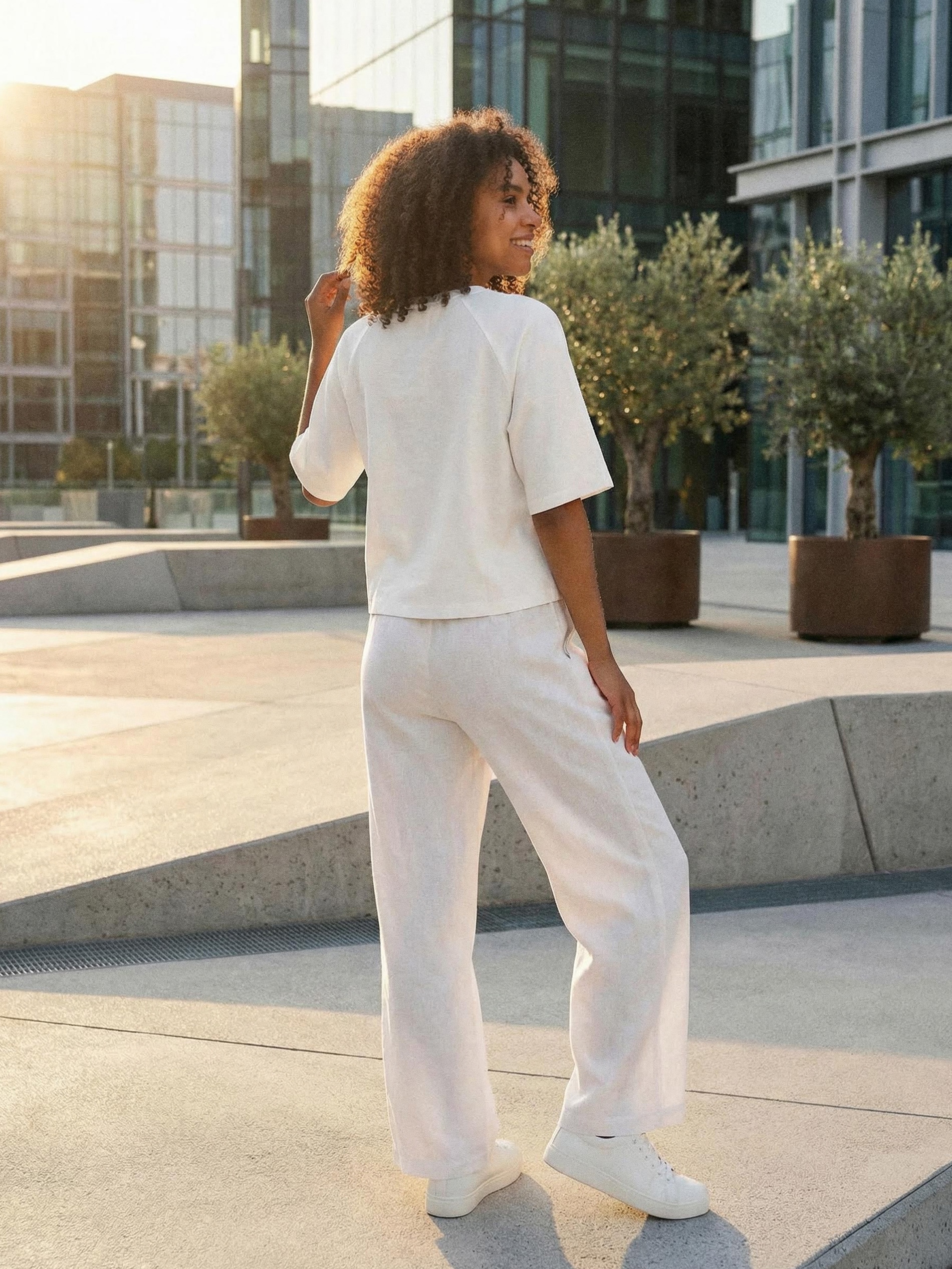 Bluza comfort soft touch z krótkim rękawem z domieszką wiskozy