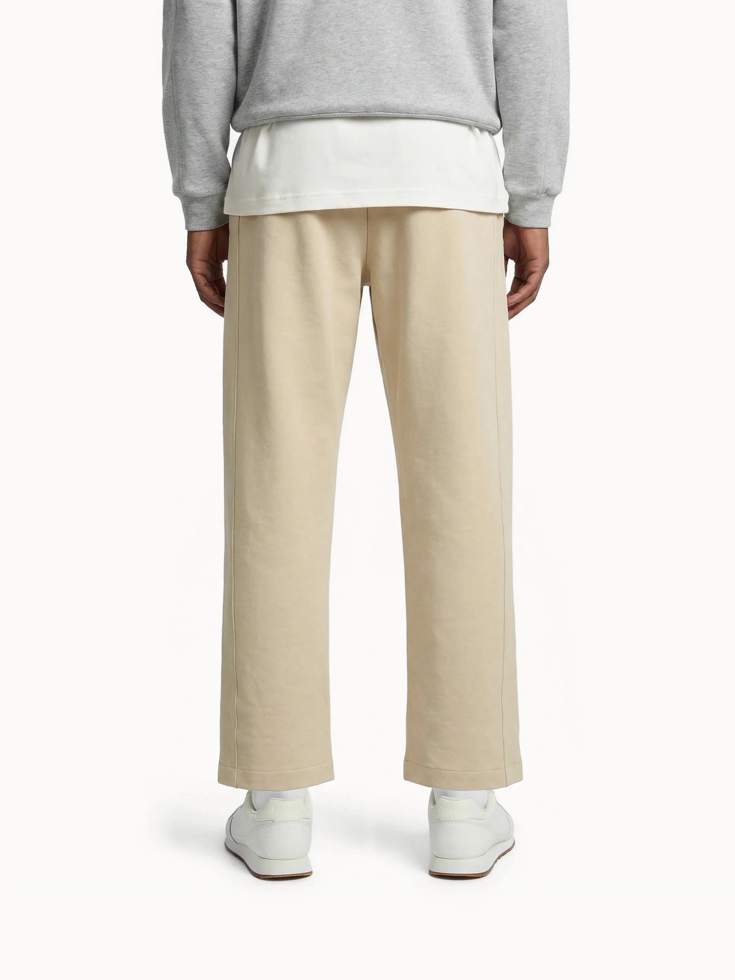 Pantalon relax double face et logo triangle
