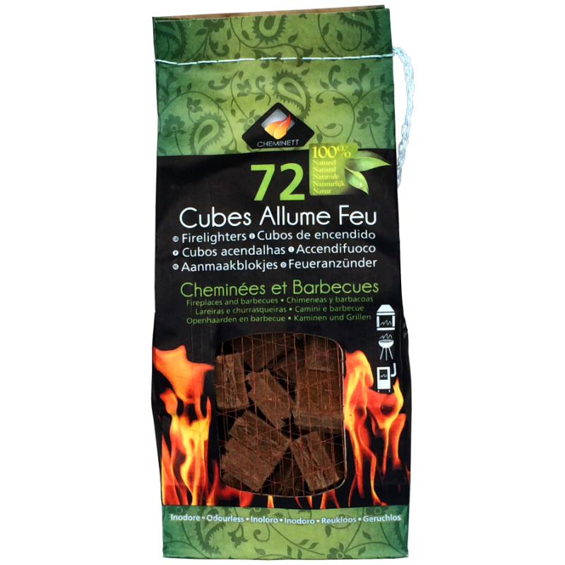 Allume feu 100% naturel 72 pièces