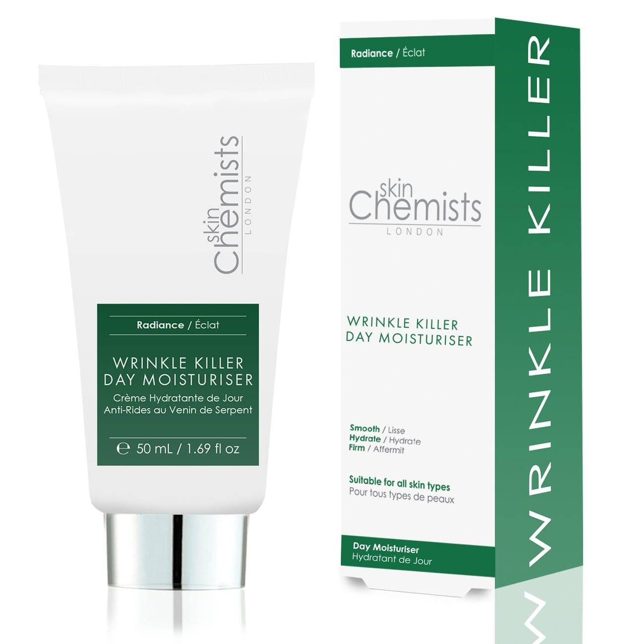 skinChemists professional Wrinkle Killer Anti-Ageing Advanced Day Moisturiser 50ml for Wrinkles and Hydration