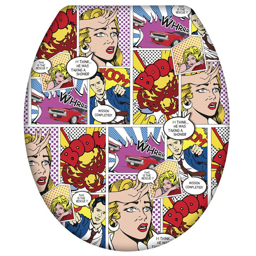 Deska sedesowa Pop-Art - Duroplast, wolnoopadająca, WENKO