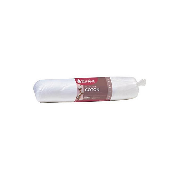 BLANREVE Traversin en coton - 160 cm - Blanc