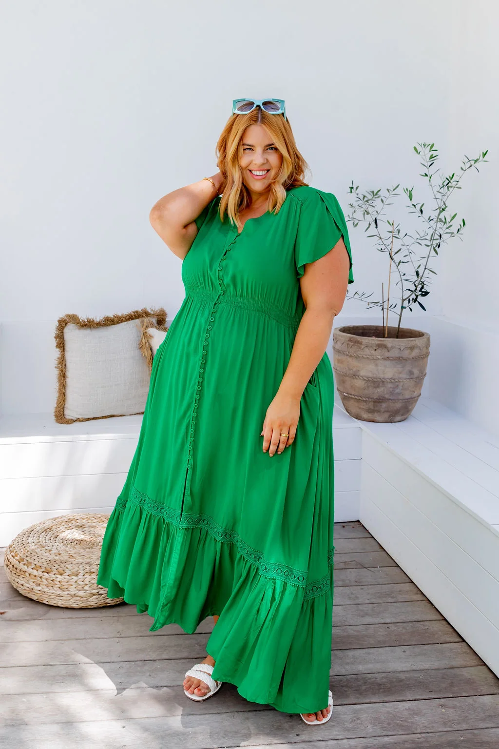 Shayla Maxi Dress in Green