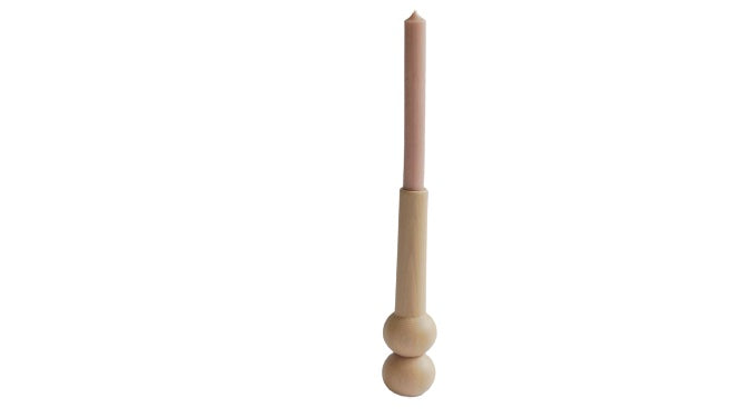 LEMON LILY Candleholder cone high - natural