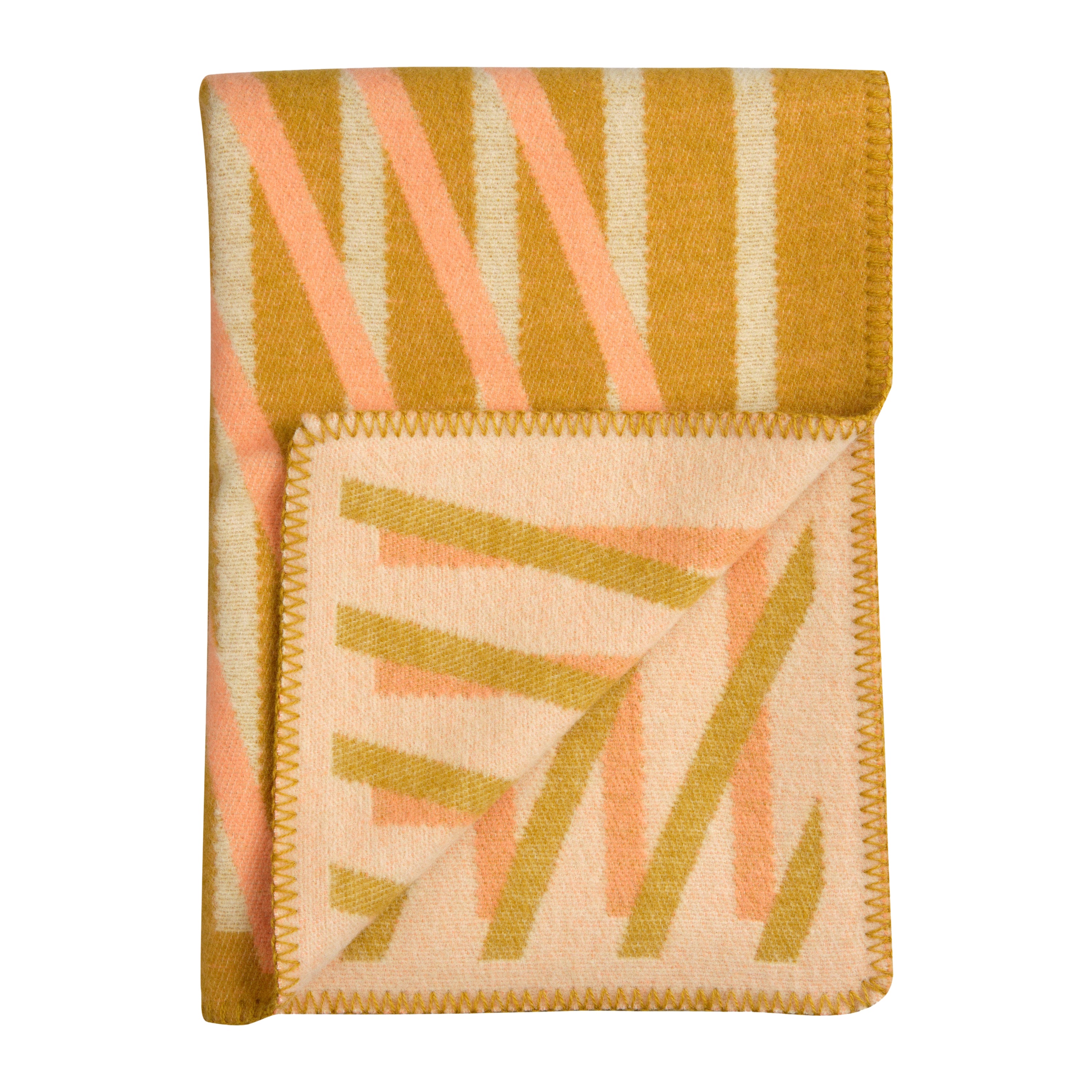 Røros Tweed Bislett Plaid - Peach / Pistachio