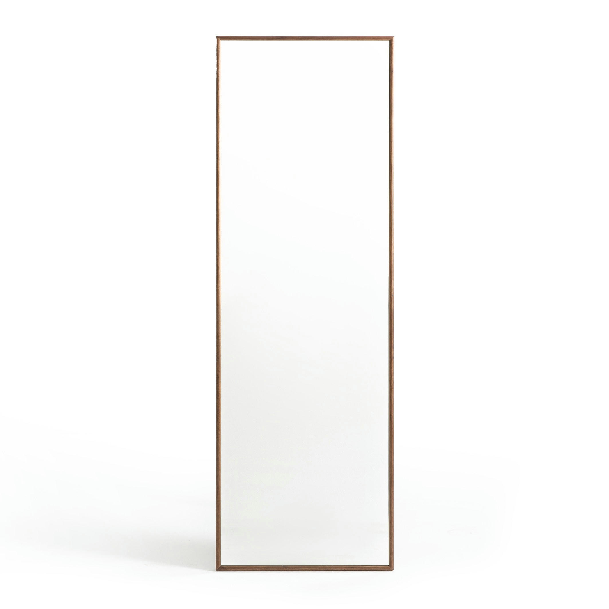 Miroir sur pied portant noyer massif, Zindlo