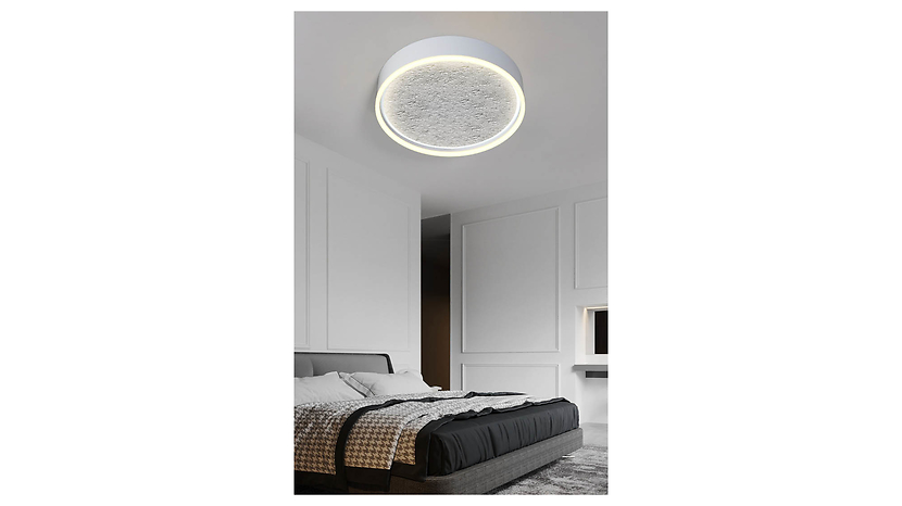 Lampa sufitowa Bordeaux LED metalowa srebrna