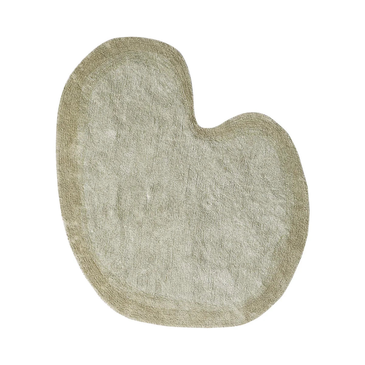 Lorena Canals - Puffy Lily Teppich mit Kissen, 140 x 160 cm, grün / rose