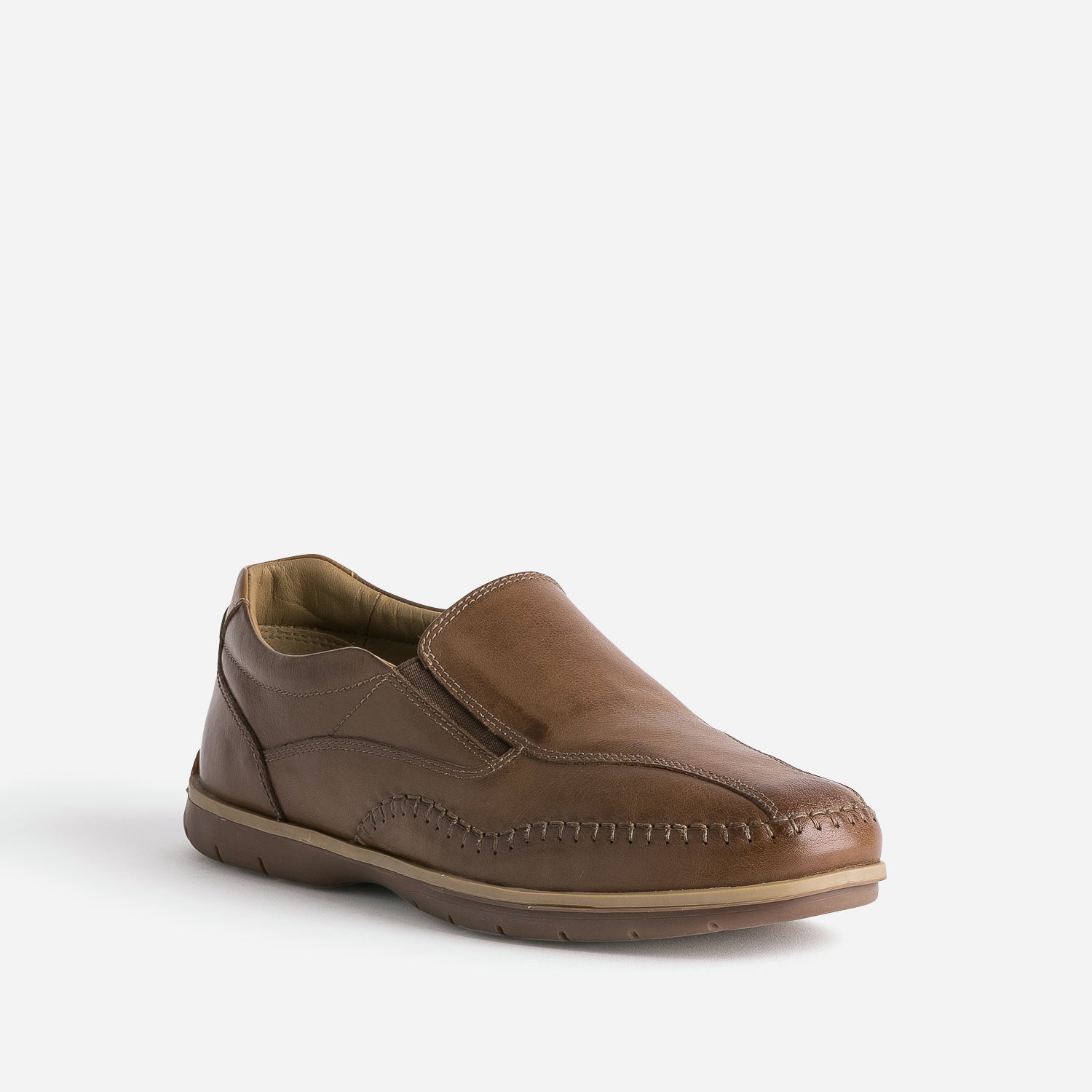 Slip-on FRANCE ARNO marron en cuir