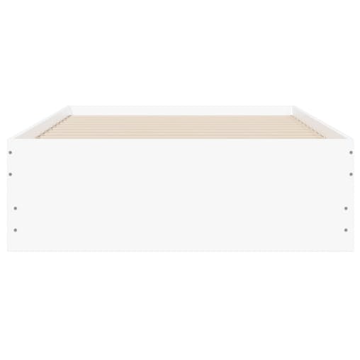 NNEVL Bed Frame with Drawers White 90x190 cm Engineered Wood